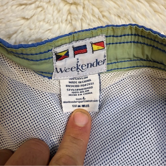 Weekenders Royal Blue Men's hybrid Shorts mesh lines large 5” inseam - Picture 4 of 7